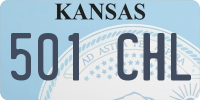 KS license plate 501CHL