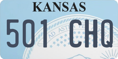 KS license plate 501CHQ