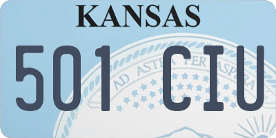 KS license plate 501CIU