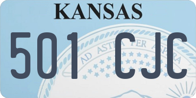 KS license plate 501CJC