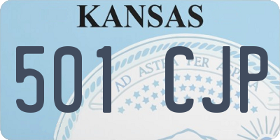 KS license plate 501CJP