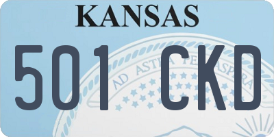 KS license plate 501CKD
