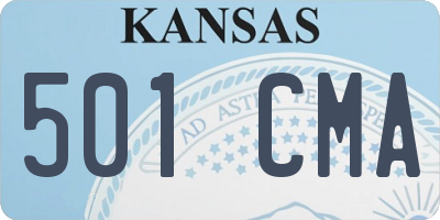 KS license plate 501CMA