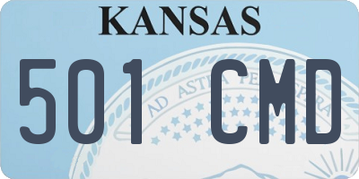 KS license plate 501CMD
