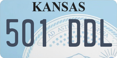 KS license plate 501DDL