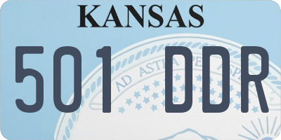 KS license plate 501DDR