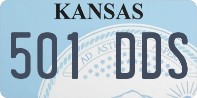 KS license plate 501DDS