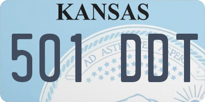 KS license plate 501DDT