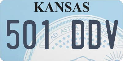 KS license plate 501DDV