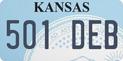 KS license plate 501DEB
