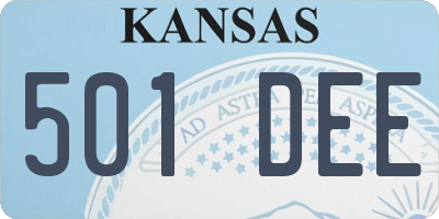 KS license plate 501DEE