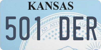 KS license plate 501DER