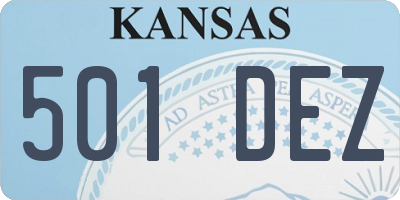 KS license plate 501DEZ