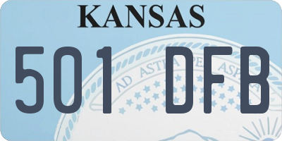 KS license plate 501DFB