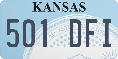 KS license plate 501DFI
