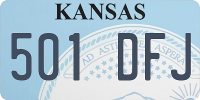 KS license plate 501DFJ