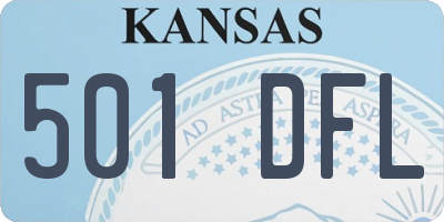 KS license plate 501DFL