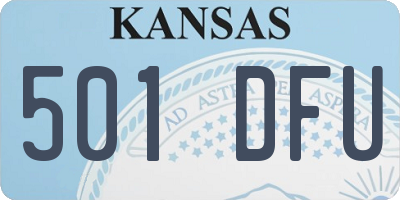 KS license plate 501DFU