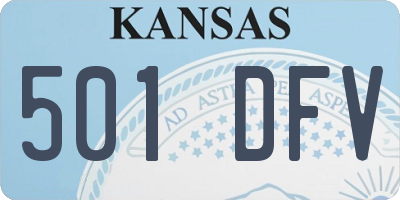 KS license plate 501DFV