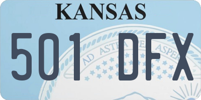 KS license plate 501DFX