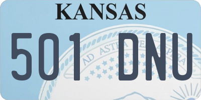 KS license plate 501DNU