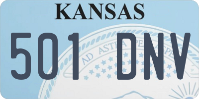 KS license plate 501DNV