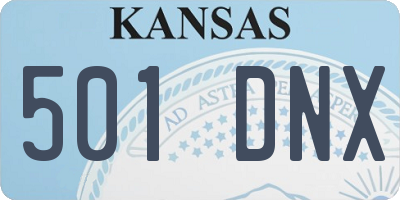KS license plate 501DNX