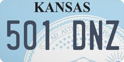 KS license plate 501DNZ