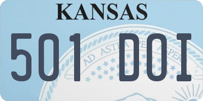 KS license plate 501DOI