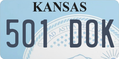 KS license plate 501DOK