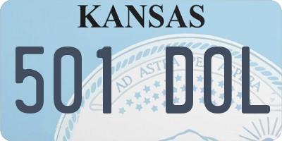 KS license plate 501DOL