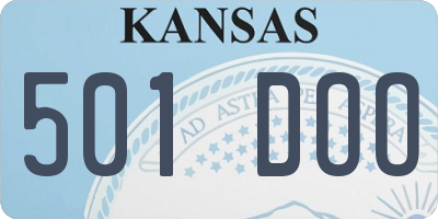 KS license plate 501DOO