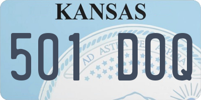 KS license plate 501DOQ