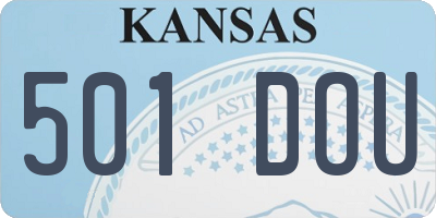 KS license plate 501DOU