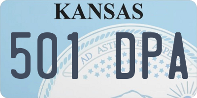 KS license plate 501DPA