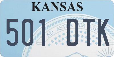 KS license plate 501DTK