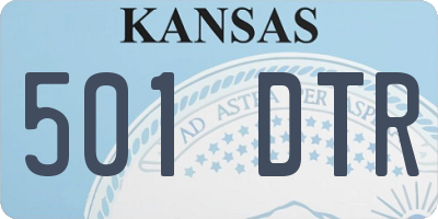KS license plate 501DTR
