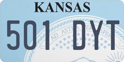 KS license plate 501DYT