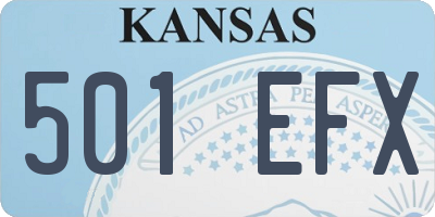 KS license plate 501EFX