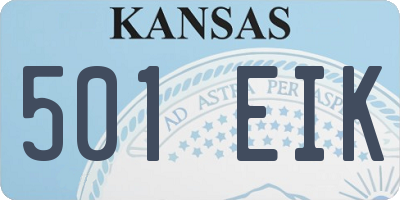 KS license plate 501EIK