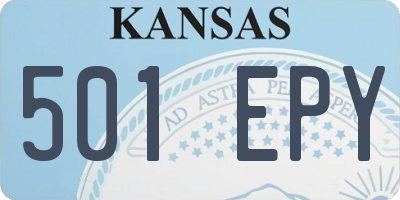 KS license plate 501EPY