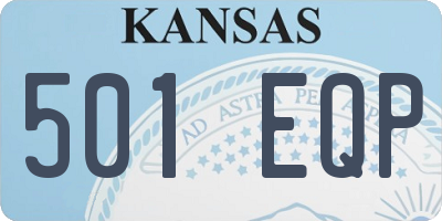 KS license plate 501EQP