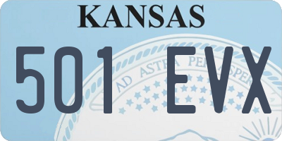 KS license plate 501EVX