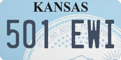 KS license plate 501EWI
