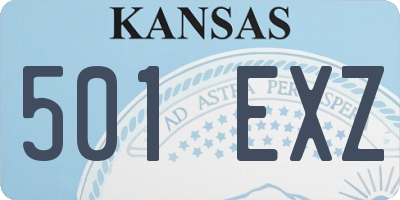 KS license plate 501EXZ