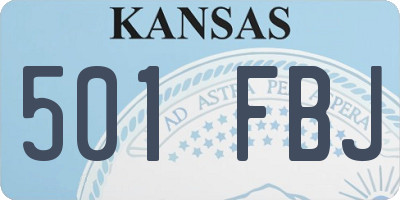 KS license plate 501FBJ