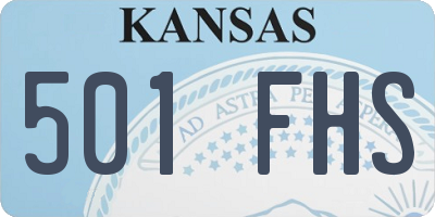 KS license plate 501FHS