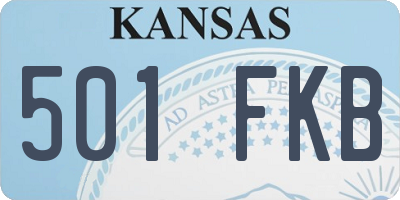 KS license plate 501FKB