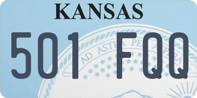 KS license plate 501FQQ