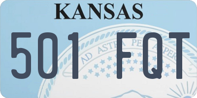 KS license plate 501FQT